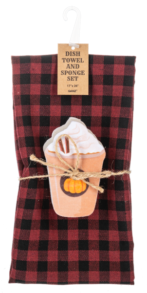 Fall Tea Towel & Sponge Set