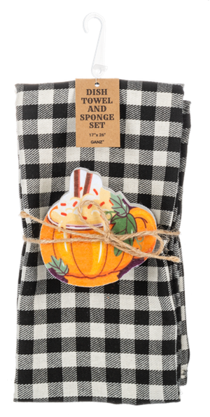 Fall Tea Towel & Sponge Set