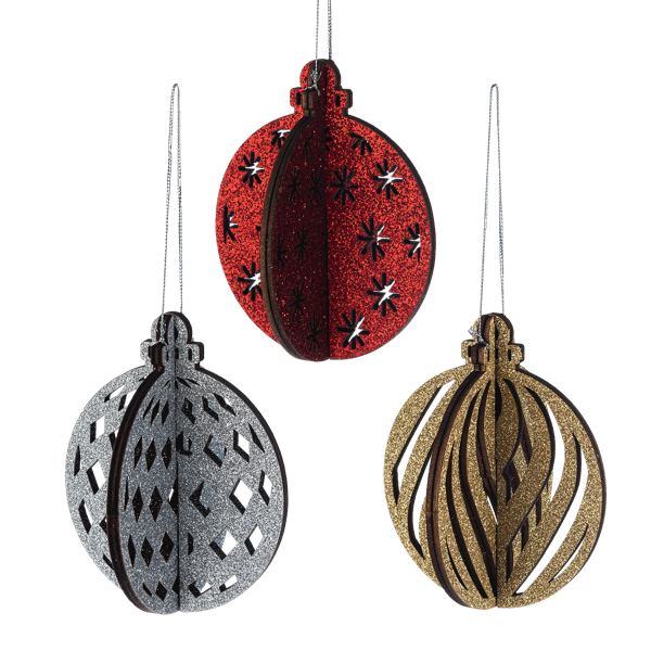 Laser Cut Ball Ornaments