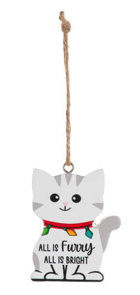 Cat and Dog Wood Ornaments