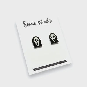 Scream Face Earrings