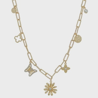 Bluma Gold Charm Necklace