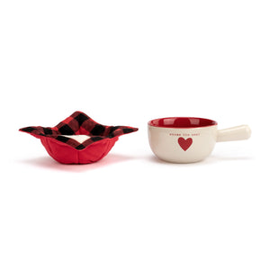 Warm Heart Soup Crock & Bowl Cozy