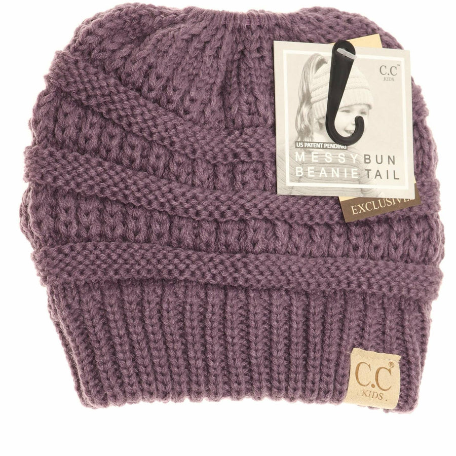 Kids Solid Classic Cc Beanie Tail
