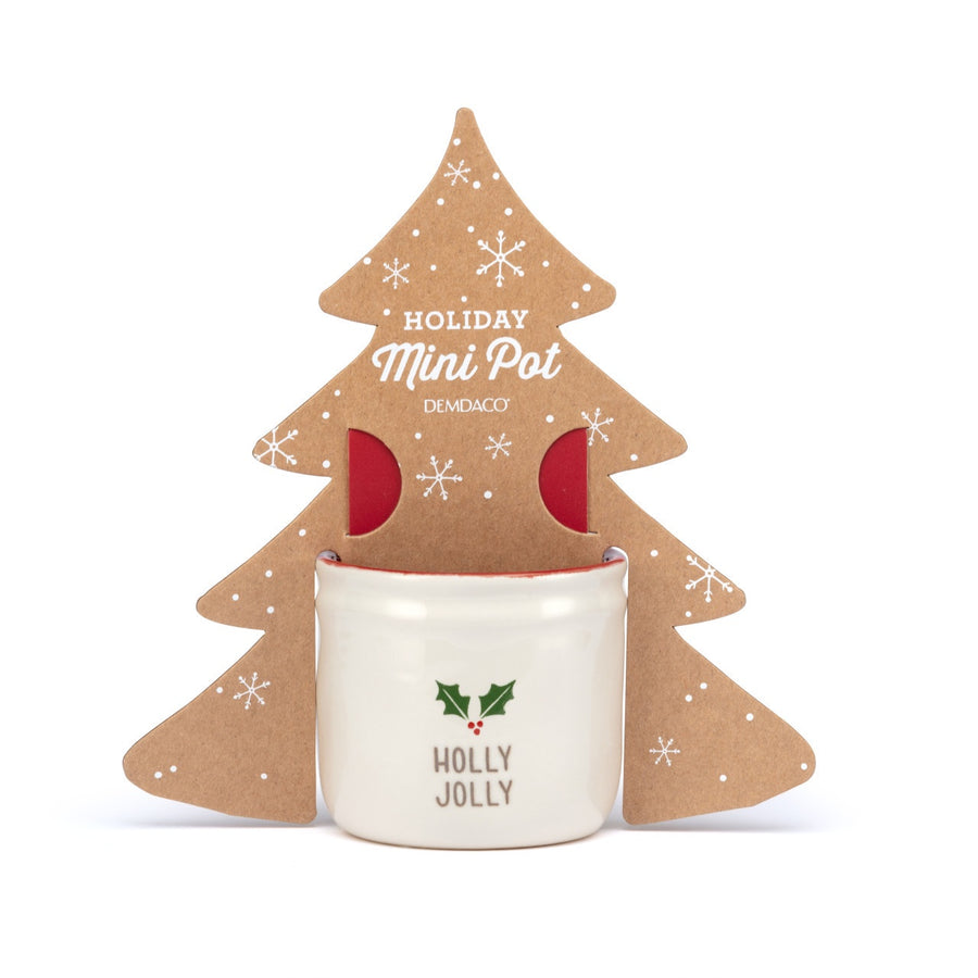 Holly Jolly Mini Planter Gift Card Holder