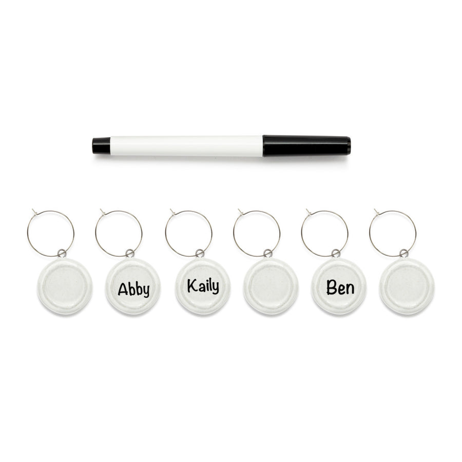 WRITE ON Message Wine Charms