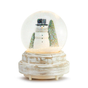 Lit Musical Snowman Snow Globe