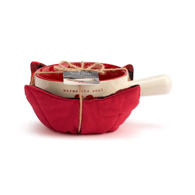 Warm Heart Soup Crock & Bowl Cozy