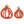 Load image into Gallery viewer, Beaded Orange Pumpkin Figurines
