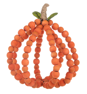 Beaded Orange Pumpkin Figurines
