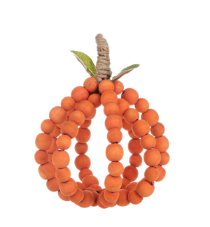 Beaded Orange Pumpkin Figurines