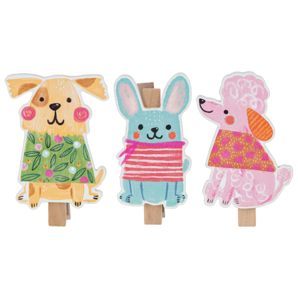 Whimsy Dog Magnet Clip Set