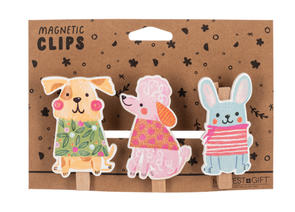 Whimsy Dog Magnet Clip Set