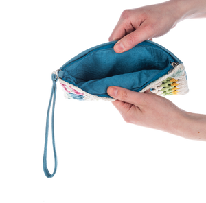 Crochet Striped Wristlet Pouches