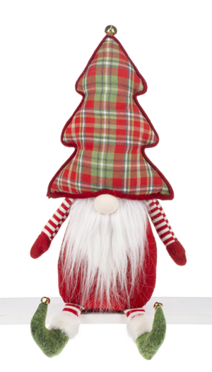 Gnome w/Plaid Tree Hat