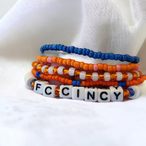 FC Cincinnati Beaded Stack Bracelets
