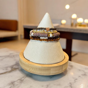 Stack Beaded Bracelets - Neutral Colors