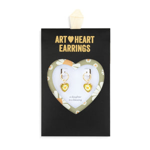 Art Heart Earrings