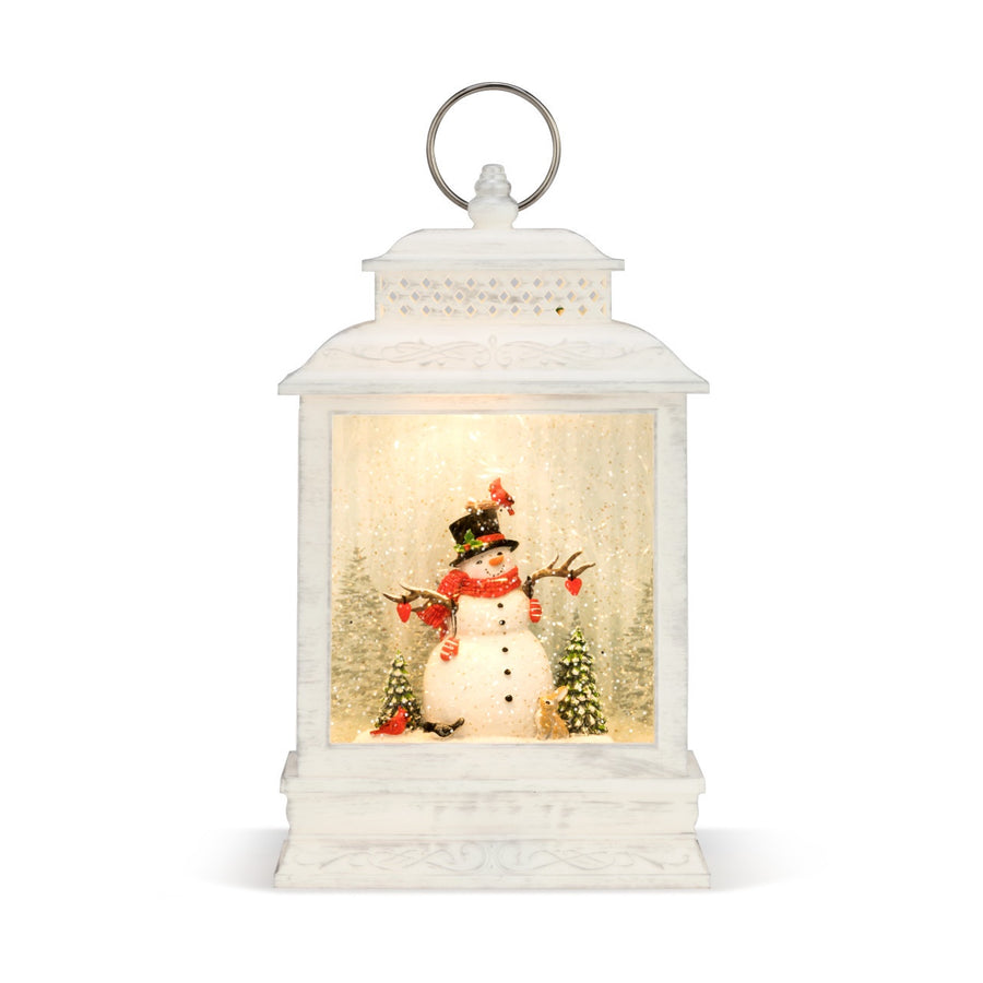 Musical Woodland Snowman Lantern