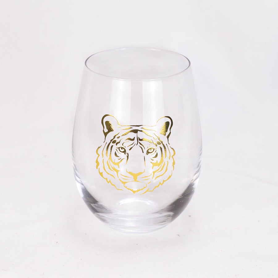 Gold Tiger Wine Glasses