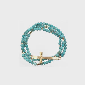 King Turquoise Beaded Bracelet