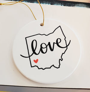 Ohio Love Ornament