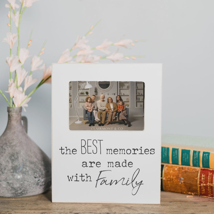 The Best Memories Are Made with Family Wooden Frame