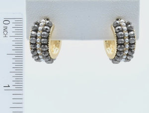 Sissy Gold Hematite Earrings