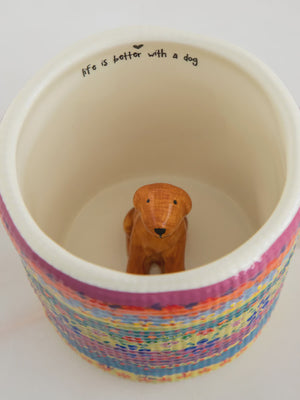 Life is Better with a Dog Peekaboo Mug