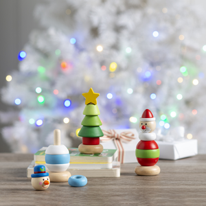 Wooden Holiday Toy Stacker