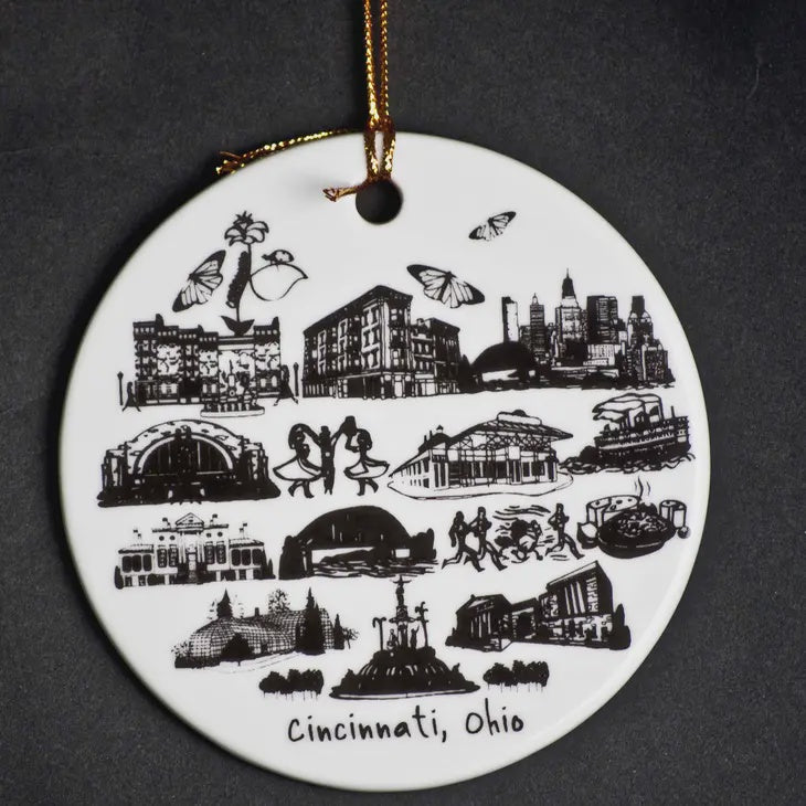 Cincinnati Landmark Ornament