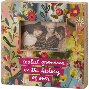 Coolest Grandma in History Box Frame